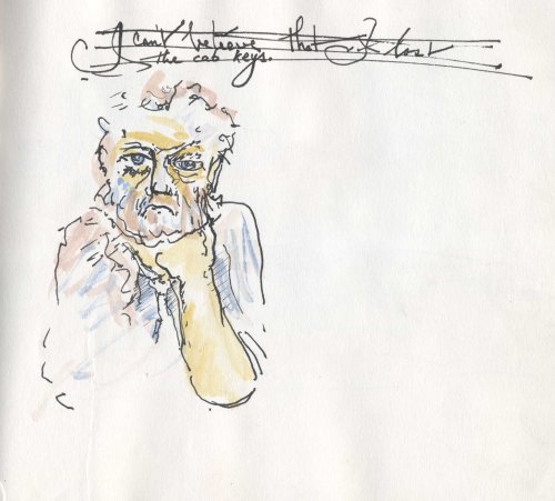 Pg 11: I can't believe that I lost the cab keys.